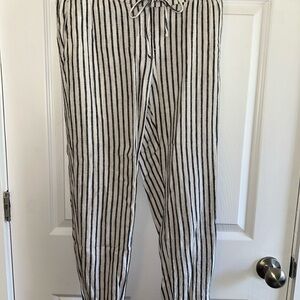 Striped Black and White Pants